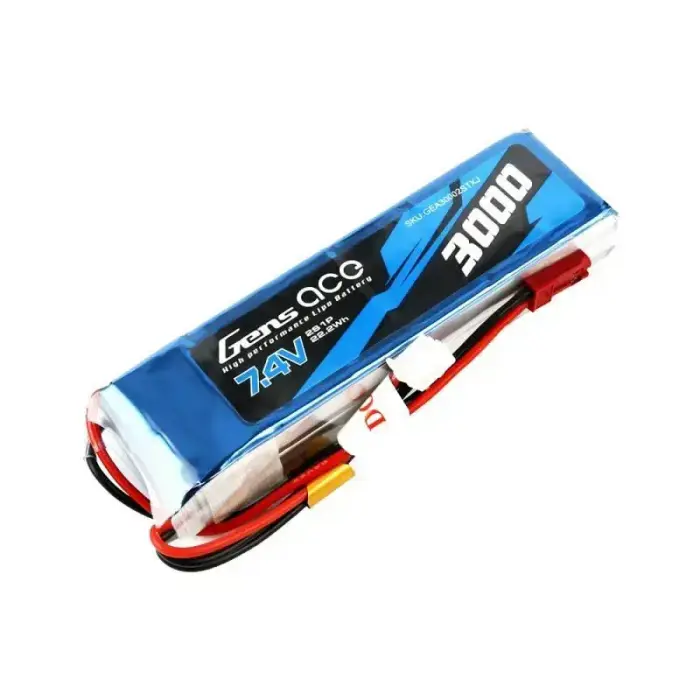 Battery  Gens Ace 3000mAh 7.4V 1C 2S1P LiPo Foto 2