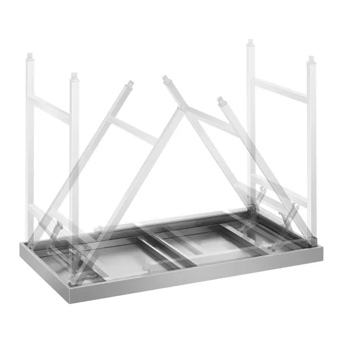 Składany stół roboczy ze stali nierdzewnej 120 x 60cm do 120kg Royal Catering RCAT-120K Фото num