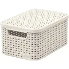 Box with lid Style S 29,1x19,8x14,2cm cream Photo