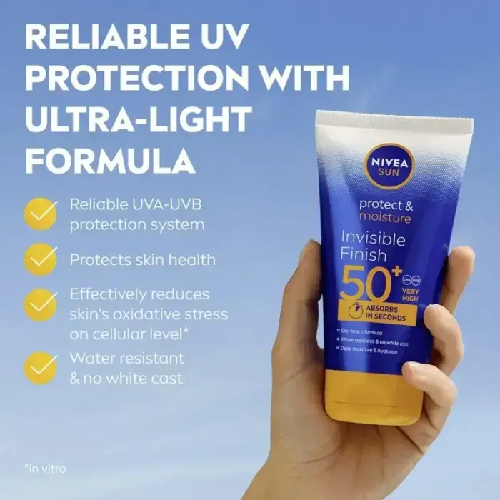 NIVEA SUN Protect & Moisture Hydrating Tanning Milk with Hyaluronic Acid SPF 50+ 150 Ml Foto 6
