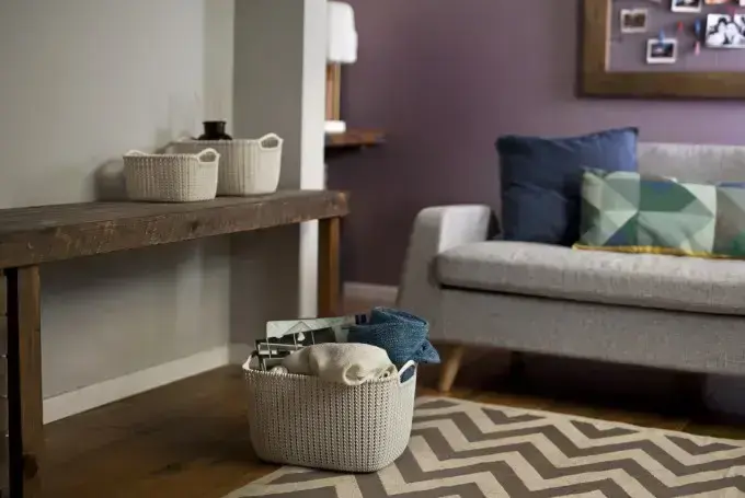 Grozs Knit L taisnstūris 19L 40x30x23cm balts Foto 2